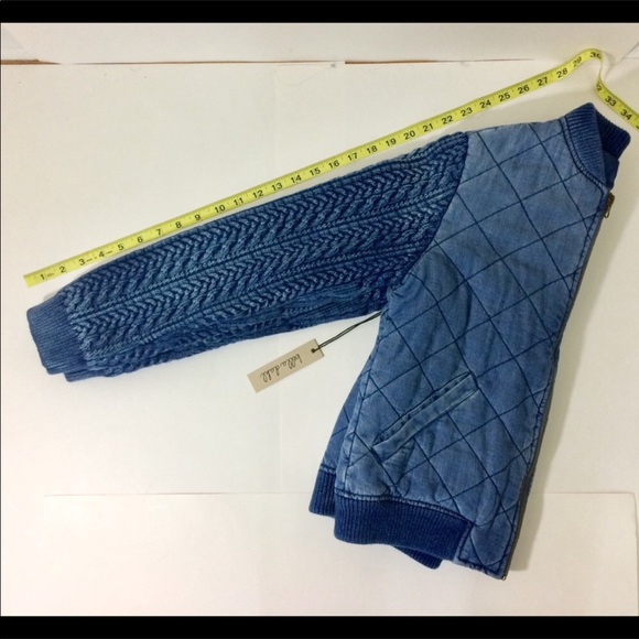 Anthropologie Bella Dahl Quilted Bomber Jacket Blue XS - Picture 5 of 8